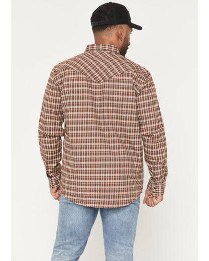 Men's FR Hondo Plaid Print Long Sleeve Snap Stretch Work Sh | Cody James Clothing