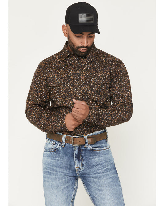Men's FR Milkweed Printed Long Sleeve Stretch Work Shirt | Cody James Clothing