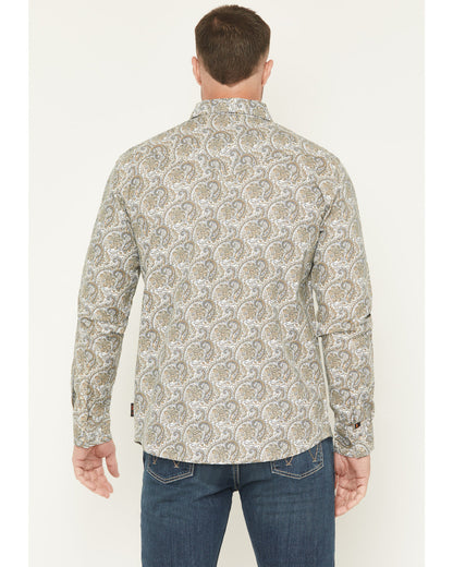Men's FR Paisley Print Long Sleeve Snap Work Shirt | Cody James Clothing