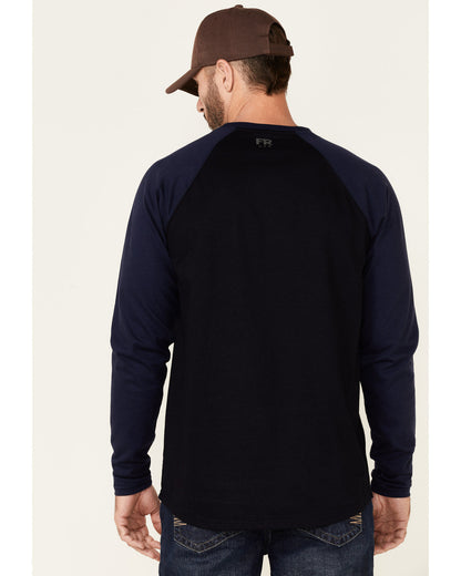 Men's FR Blocked Baseball Long Sleeve Work Shirt | Cody James Clothing|Sale