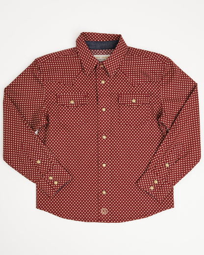 Toddler Boys' NFR Geo Print Long Sleeve Snap Stretch Wester | Cody James Clothing|Boys