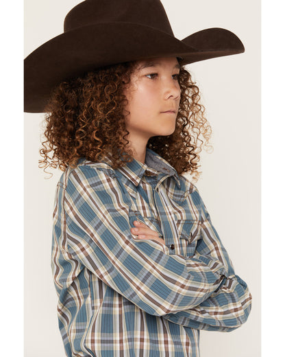 Boys' Niagra Falls Plaid Print Long Sleeve Snap Western Shi | Cody James Clothing|Boys