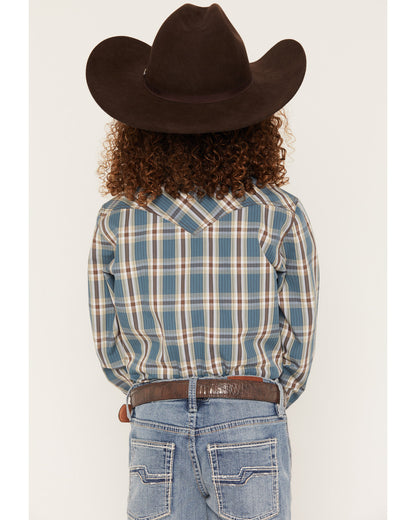 Boys' Niagra Falls Plaid Print Long Sleeve Snap Western Shi | Cody James Clothing|Boys