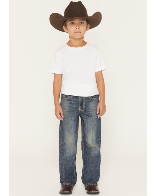 Little Boys' Texas Dark Wash Relaxed Bootcut Stretch Denim | Cody James Clothing|Boys