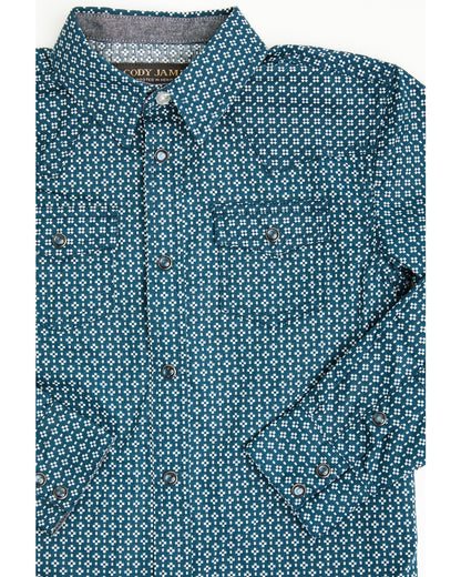 Toddler Boys' Bourbon Geo Print Long Sleeve Pearl Snap West | Cody James Clothing|Boys