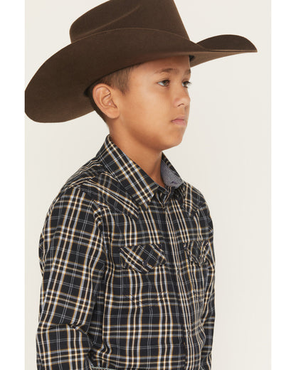 Boys' Warriors Way Plaid Print Long Sleeve Snap Western Shi | Cody James Clothing|Boys|Sale