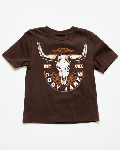 Toddler Boys' USA Steerhead Short Sleeve Graphic T-Shirt | Cody James Clothing|Boys