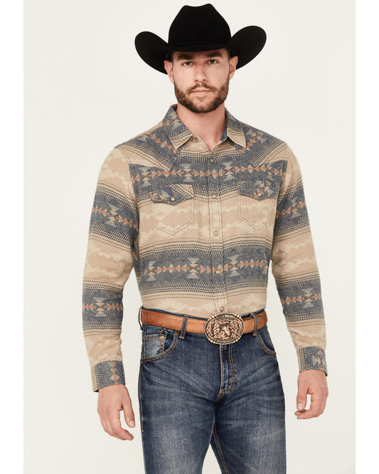 Men's Arrow Bear Southwestern Print Long Sleeve Snap Wester | Cody James Clothing|Sale