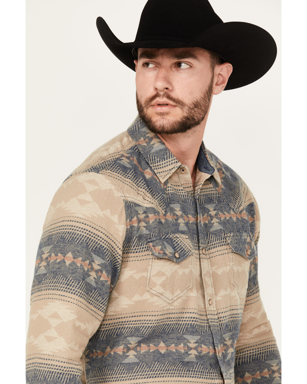 Men's Arrow Bear Southwestern Print Long Sleeve Snap Wester | Cody James Clothing|Sale