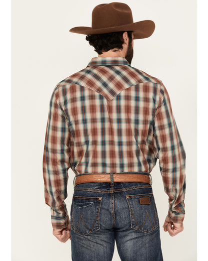 Men's Ricardo Plaid Print Long Sleeve Snap Western Shirt | Cody James Clothing|Sale
