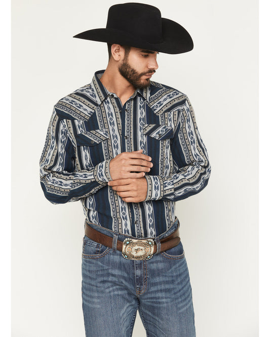 Men's Ford Southwestern Stripe Print Long Sleeve Snap Weste | Cody James Clothing|Sale