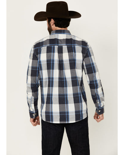 Men's Gallop Plaid Print Long Sleeve Button-Down Stretch We | Cody James Clothing|Sale
