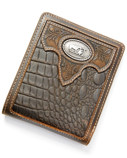 Men's Croc Embossed Bifold Wallet | Cody James Accessories
