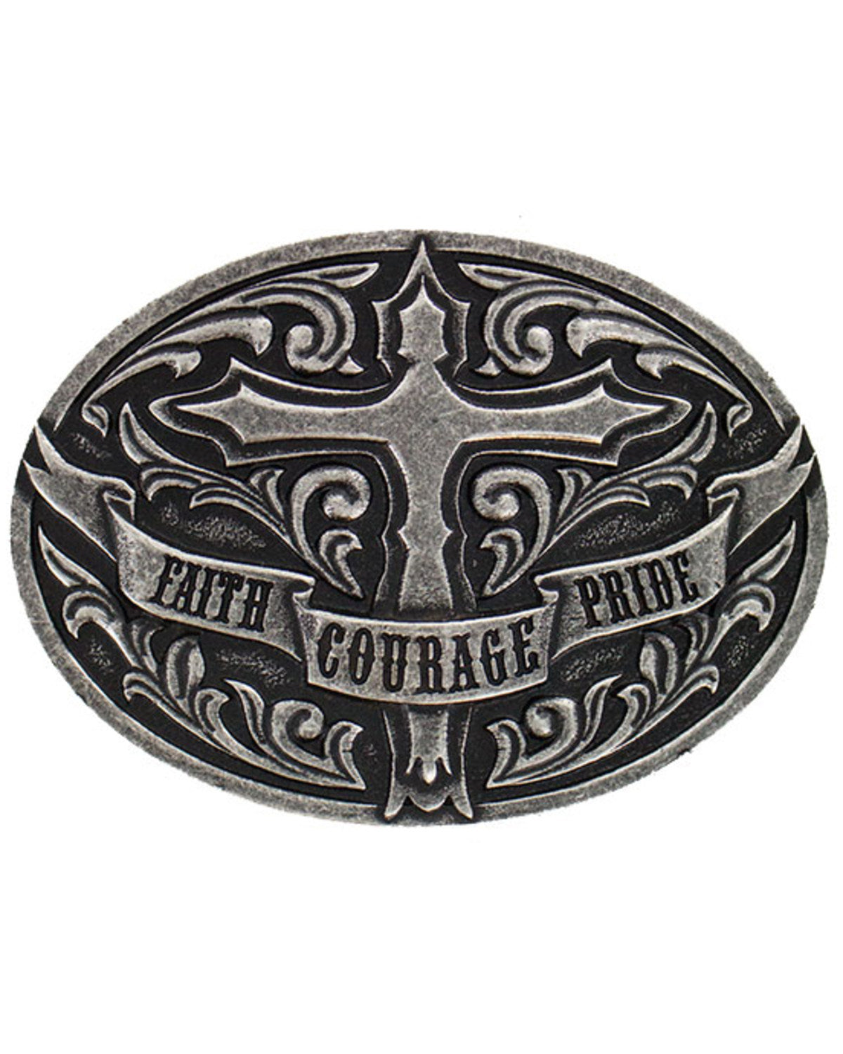 Men's Cross Faith Courage Pride Buckle | Cody James Accessories