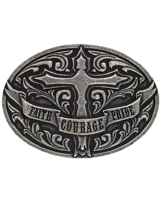 Men's Cross Faith Courage Pride Buckle | Cody James Accessories