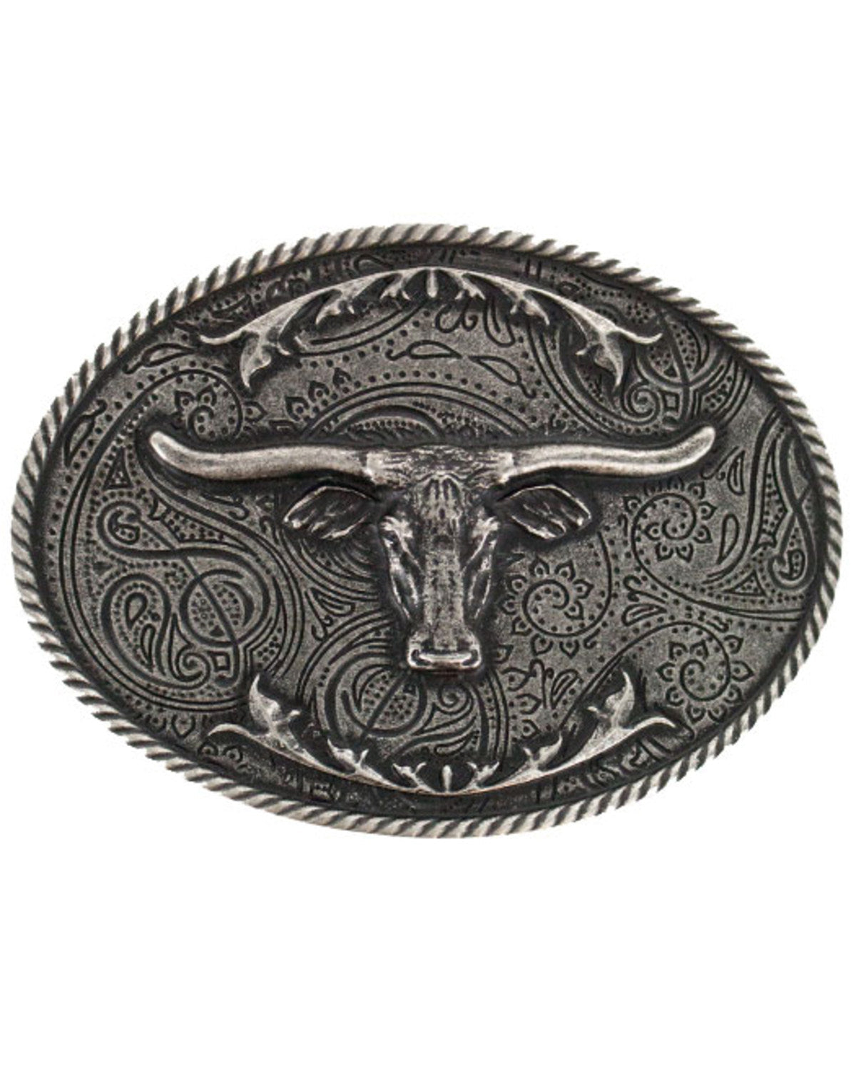 Men's Etched Longhorn Buckle | Cody James Accessories