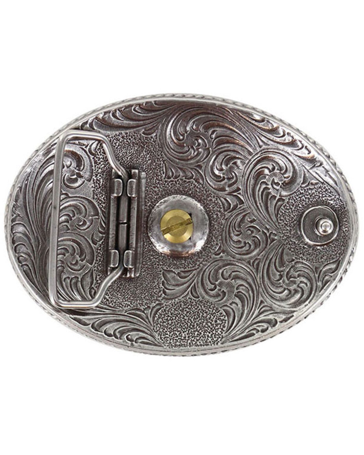 Men's Two Tone Nevada Oval Belt Buckle | Cody James Accessories