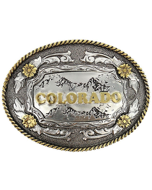 Men's Antiqued Colorado Oval Belt Buckle | Cody James Accessories