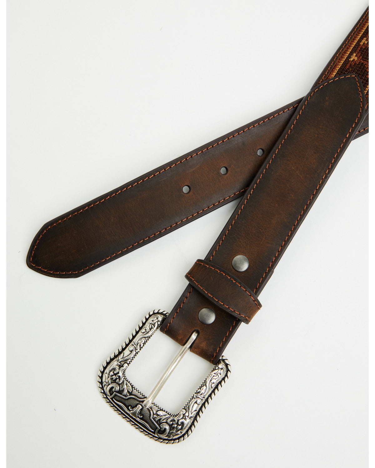 Men's Southwestern Needlepoint Inlay Leather Belt | Cody James Accessories
