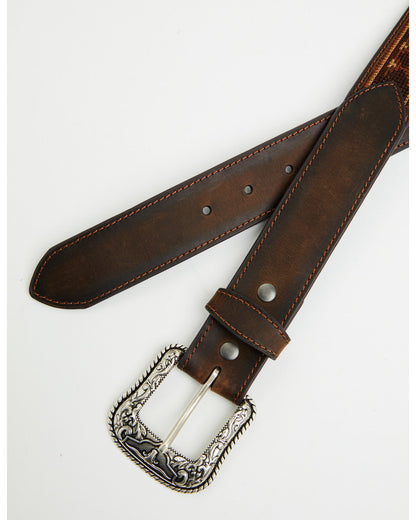 Men's Southwestern Needlepoint Inlay Leather Belt | Cody James Accessories