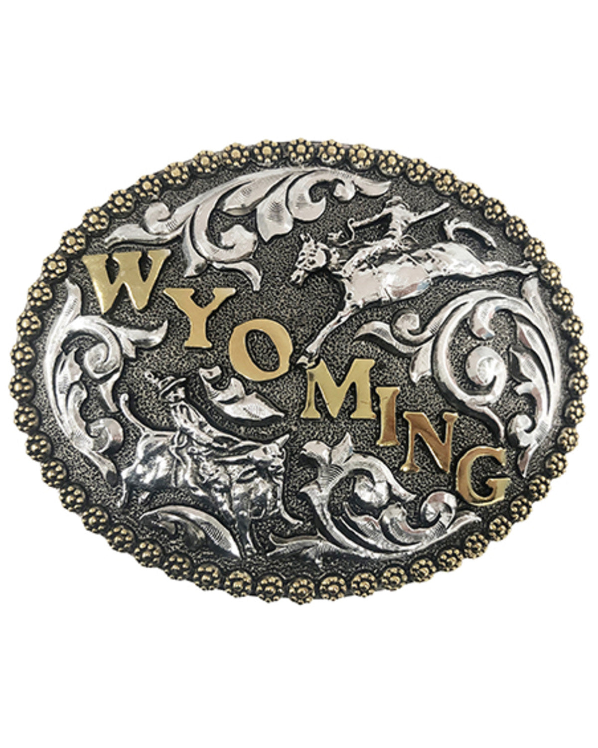 Wyoming Bronco & Bull Riders Belt Buckle | Cody James Accessories