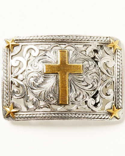 Men's Filigree Cross Belt Buckle | Cody James Accessories