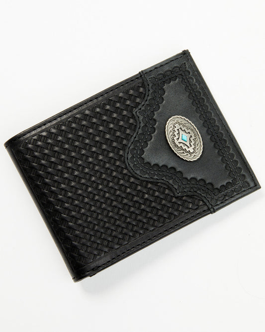 Men's Dwight Basketweave Tooled Bifold Wallet | Cody James Accessories
