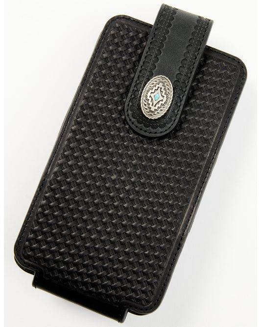 Men's Dwight Basketweave Tooled Cellphone Case | Cody James Accessories|Sale