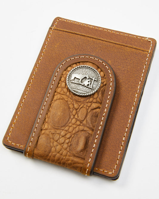Men's Crocodile Embossed Money Clip Wallet | Cody James Accessories