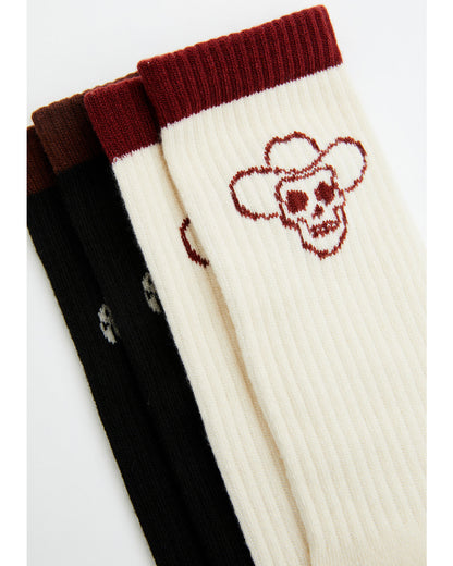 Men's Scorpion Skull Crew Socks - 2 Pack | Cody James Accessories