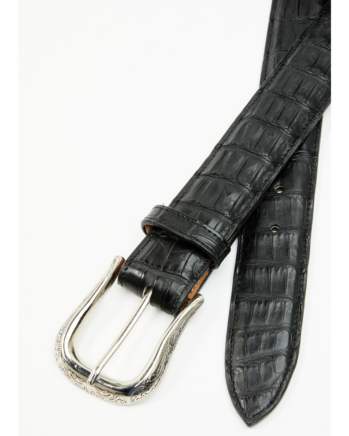 Black 1978™ Men's Sutton Exotic Caiman Tail Leather Belt | Cody James Accessories