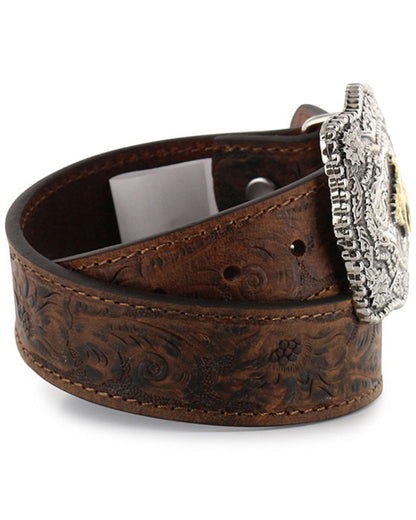 Kid's Floral Tooled Belt | Cody James Accessories