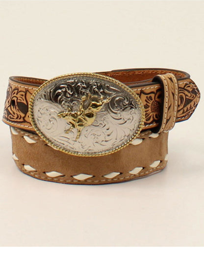 Boys' Tooled Tab Bull Rider Western Belt | Cody James Accessories