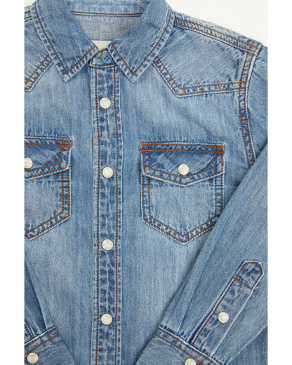 Toddler Boys' Foothill Denim Long Sleeve Pearl Snap Western | Cody James Boys|Sale|Clothing
