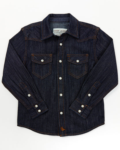 Toddler Boys' Foothill Denim Long Sleeve Pearl Snap Western | Cody James Boys|Sale|Clothing