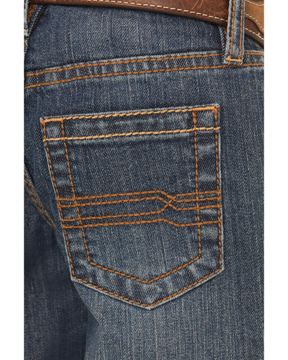 Little Boys' Wolfstooth Medium Wash Relaxed Bootcut Stretch | Cody James Boys|Clothing