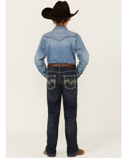 Boys' Dark Wash Moonlight Slim Bootcut Stretch Denim Jeans | Cody James Boys|Clothing
