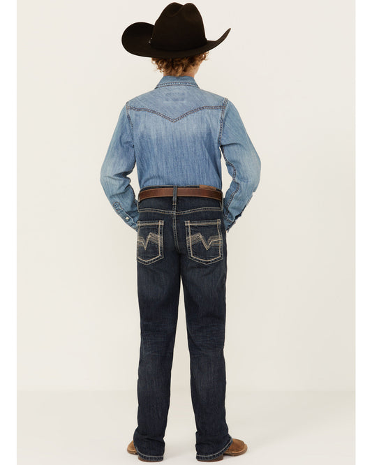 Boys' Dark Wash Moonlight Slim Bootcut Stretch Denim Jeans | Cody James Boys|Clothing
