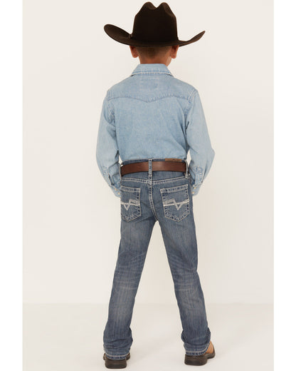 Little Boys' Stone Cold Wash Slim Bootcut Stretch Jeans - S | Cody James Boys|Clothing