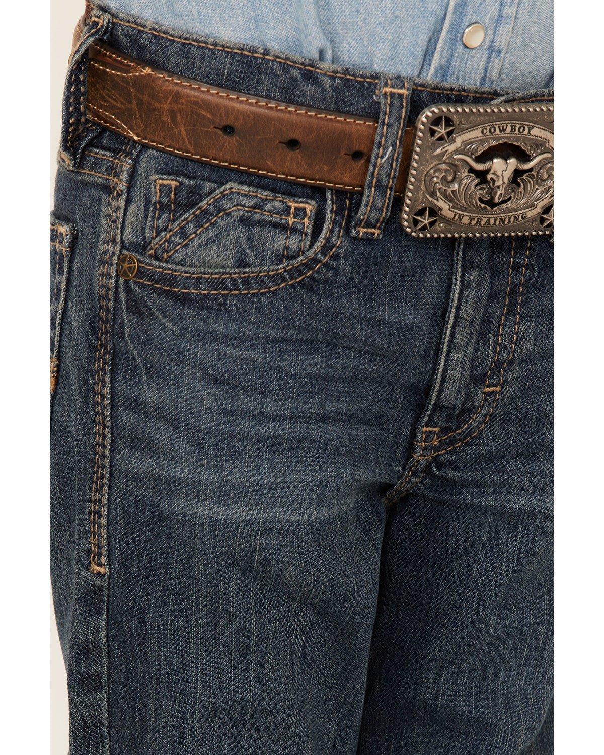 Boys' Saguaro Dark Wash Mid Rise Stretch Slim Bootcut Jeans | Cody James Boys|Clothing