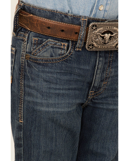 Boys' Saguaro Dark Wash Mid Rise Stretch Slim Bootcut Jeans | Cody James Boys|Clothing