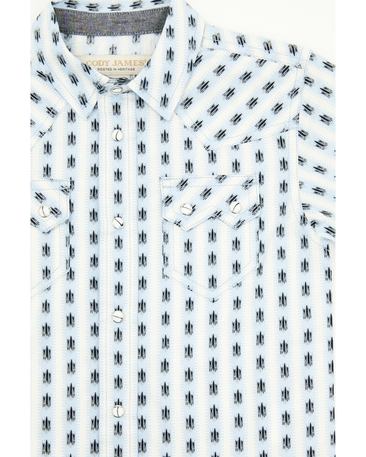 Toddler Boys' Outlaw Pass Striped Print Short Sleeve Snap W | Cody James Boys|Clothing