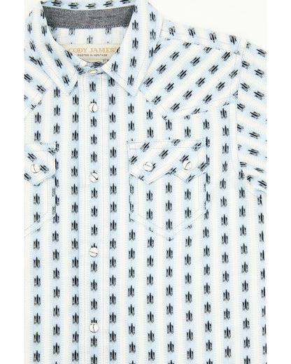 Toddler Boys' Outlaw Pass Striped Print Short Sleeve Snap W | Cody James Boys|Clothing