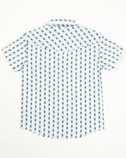 Toddler Boys' Outlaw Pass Striped Print Short Sleeve Snap W | Cody James Boys|Clothing