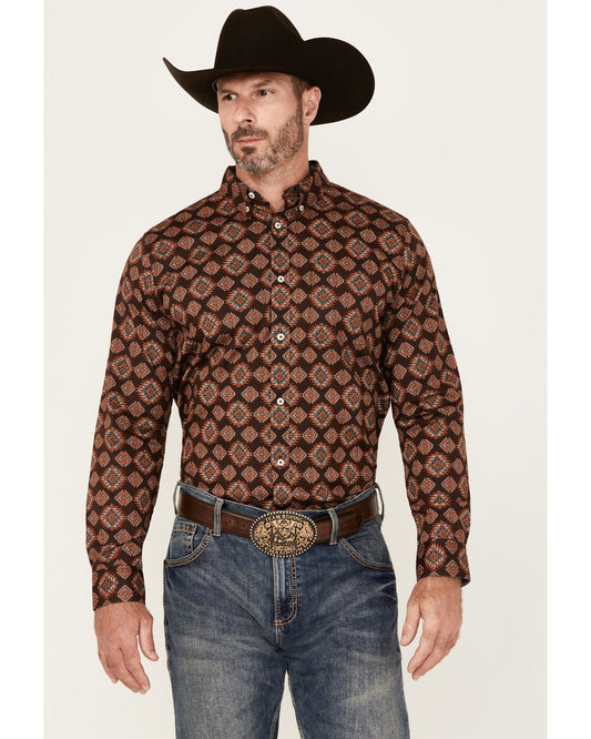 Men's Bite The Bullet Southwestern Print Long Sleeve Button | Cody James Boys|Clothing|Sale