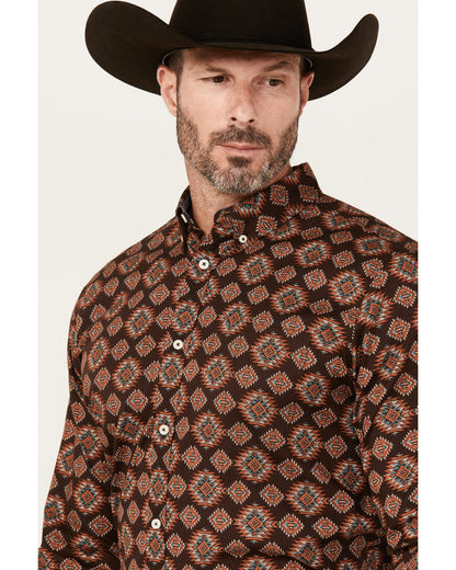 Men's Bite The Bullet Southwestern Print Long Sleeve Button | Cody James Boys|Clothing|Sale