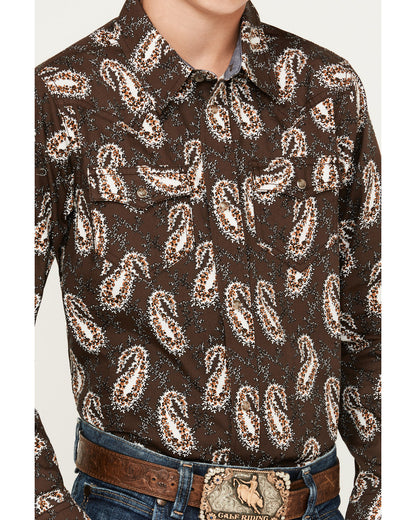 Boys' Flea Market Paisley Print Long Sleeve Snap Western Sh | Cody James Boys|Sale|Clothing