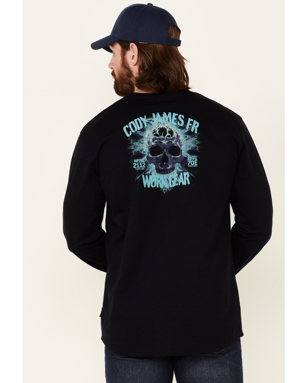 Men's FR Back Graphic Long Sleeve Work T-Shirt | Cody James Sale