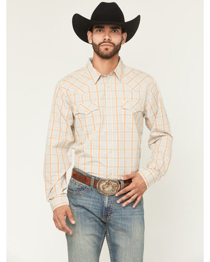 Men's Tanhue Plaid Print Long Sleeve Snap Western Shirt - B | Cody James Clothing