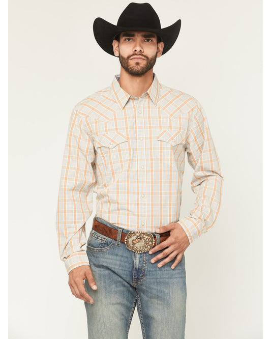 Men's Tanhue Plaid Print Long Sleeve Snap Western Shirt | Cody James Clothing